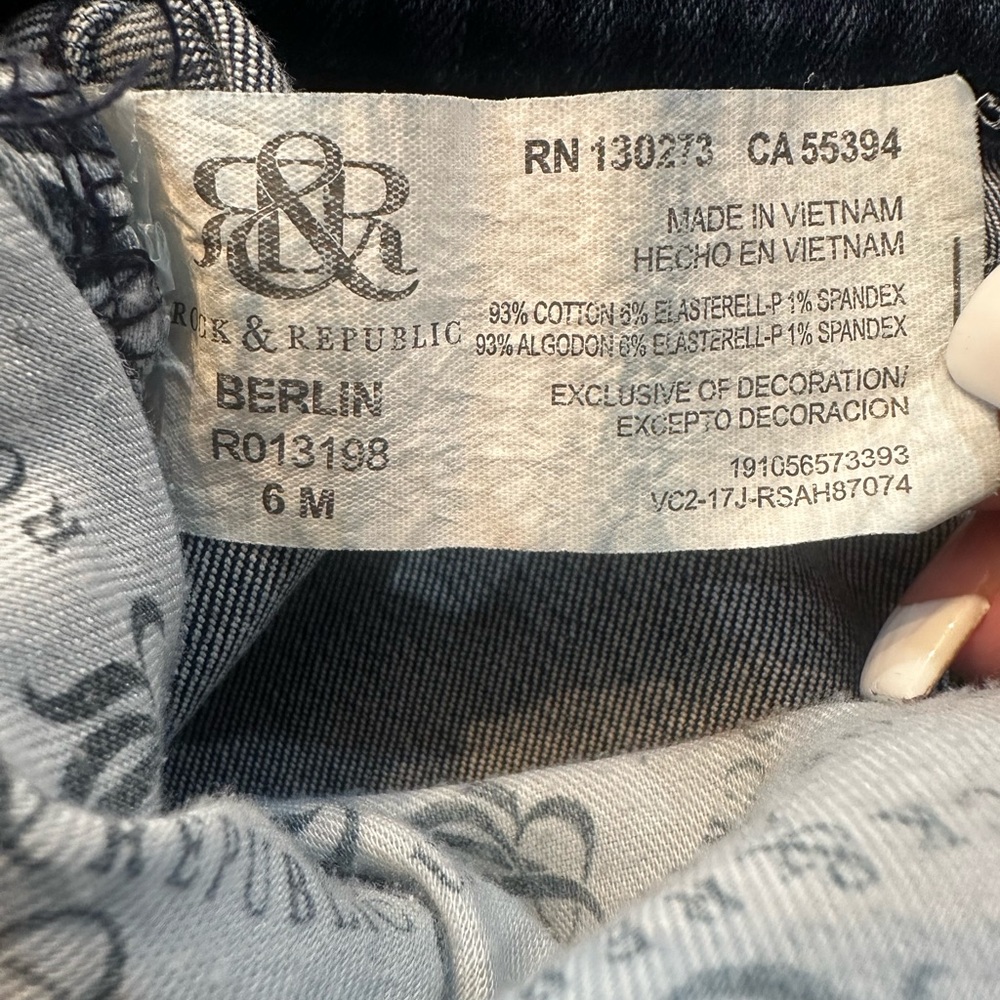 Rock and Republic Berlin Women’s Jeans size 6 - Picture 8 of 9